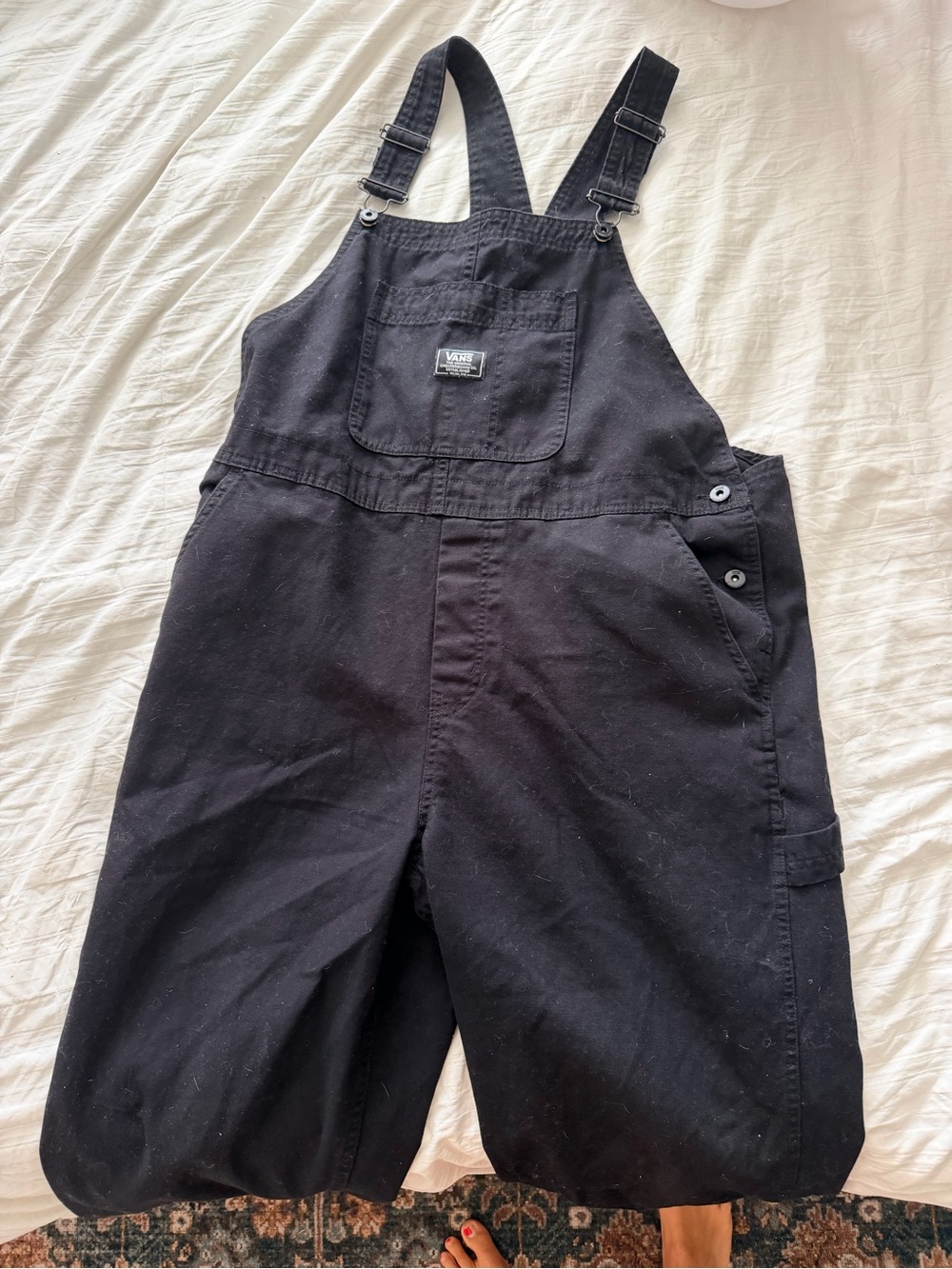 Vans Black Women's Short Overalls Romper